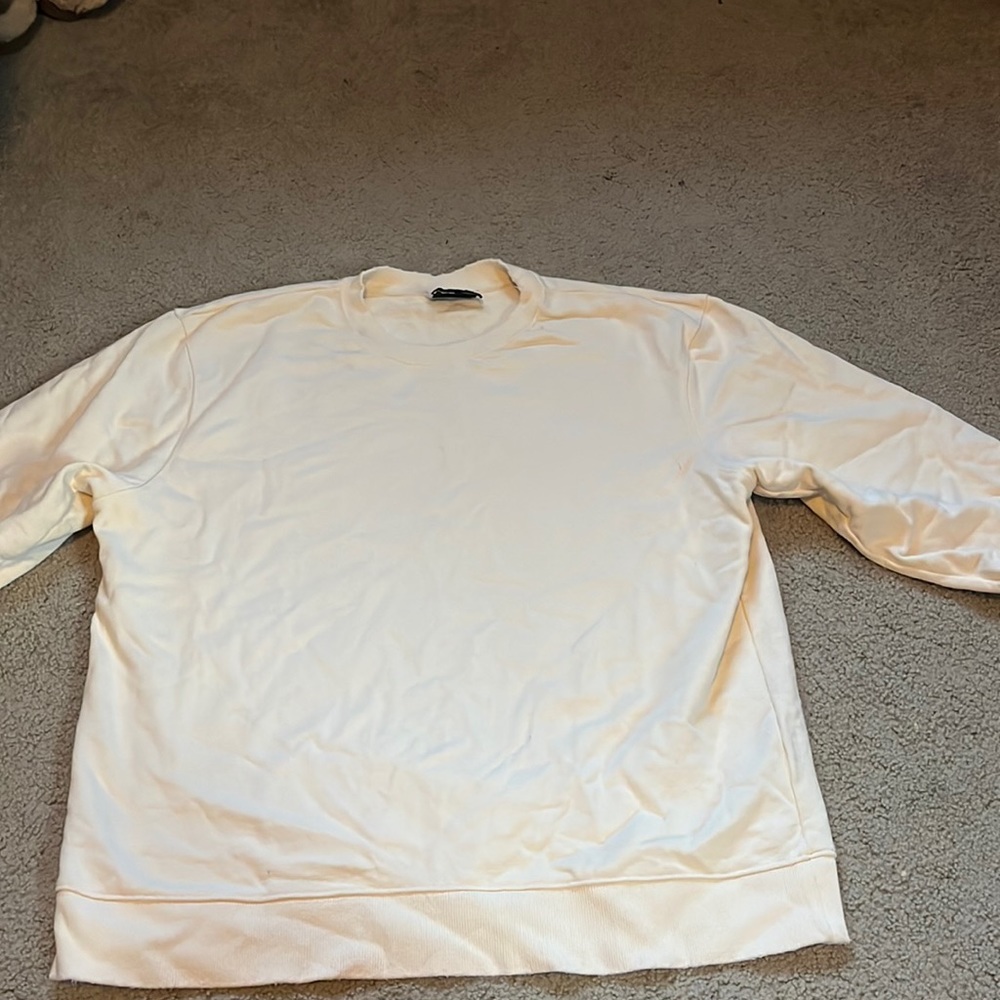 Plain White Heavy Zara Crewneck